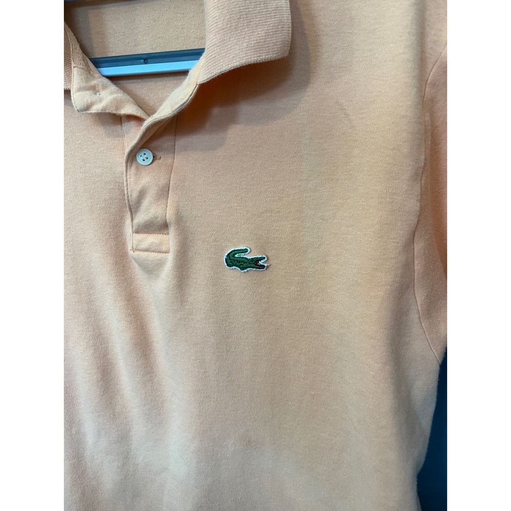 Vintage 80s Lacoste Collection by‎ Izod Peach Polo Shirt Crocodile Logo Size M - Picture 2 of 4